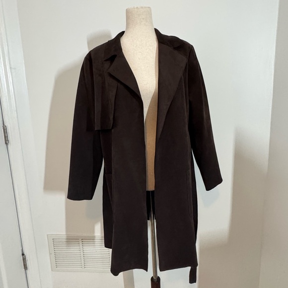 Ruby Rd. Dark Brown Trench Coat woman’s sz M - Picture 9 of 13